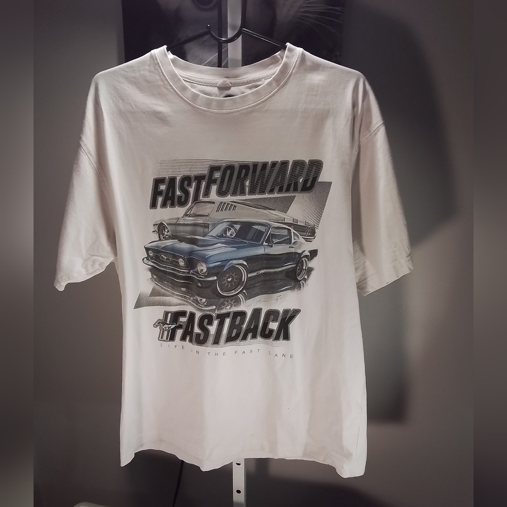 Fast Forward White Graphic T-Shirt